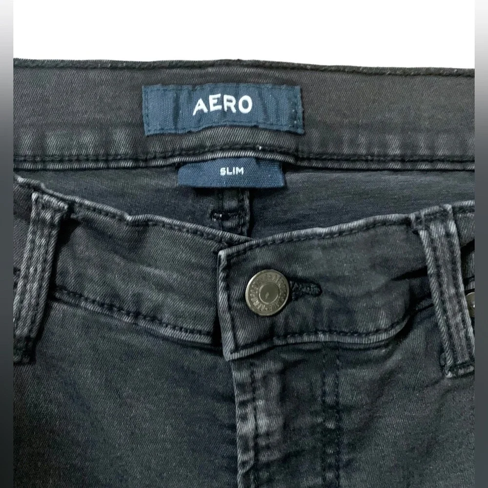 Aero Men’s Black Jeans Slim Size 30x32